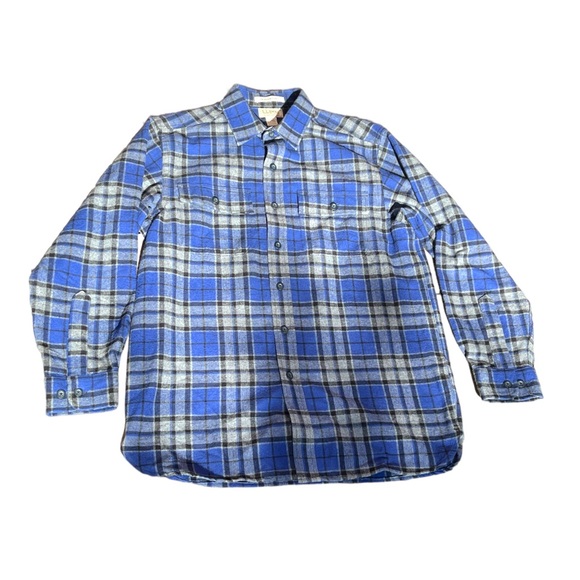 L.L. Bean Other - LL Bean Tartan Plaid Brushed Flannel Chamois Cloth Shirt Button Up Medium Med